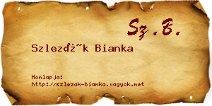 Szlezák Bianka névjegykártya