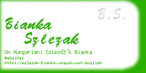 bianka szlezak business card